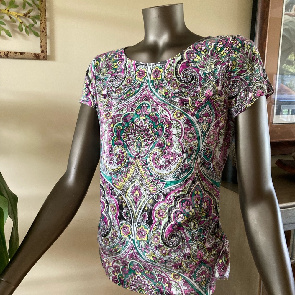 INC paisley/floral t-shirt size small